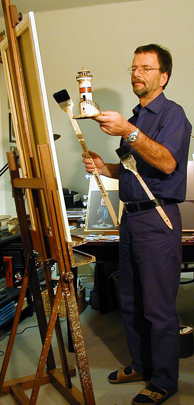 Günther Hauschildt in the studio.
